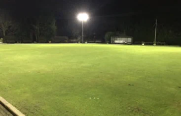 100lux LED floodlighting upgraded bowling green.