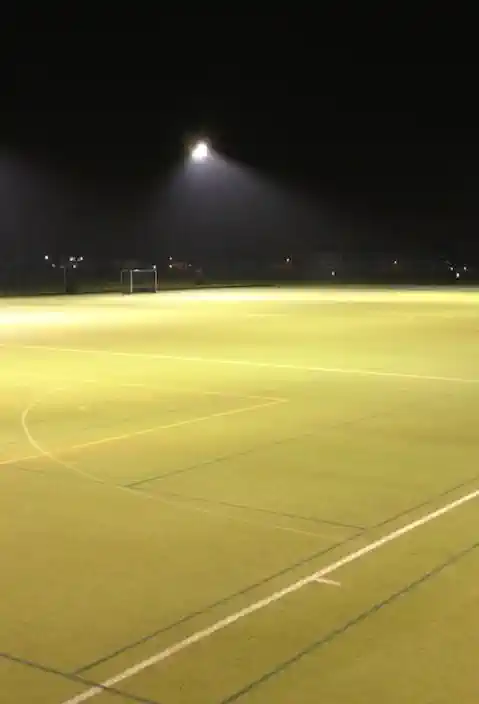 All weather pitch floodlighting