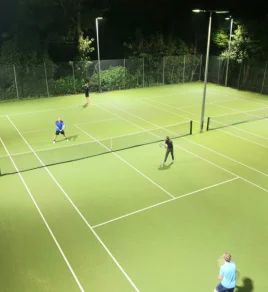 Tennis court LED lighting at Lyndhurst Tennis Club